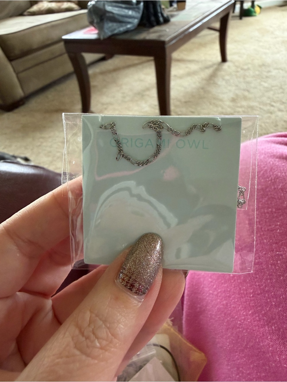 Origami Owl Silver Tone Chain Necklace - Silver